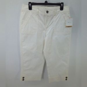 NWT Croft & Barrow Natural Fit Stretch 12 Cotton Blend Capris Pants